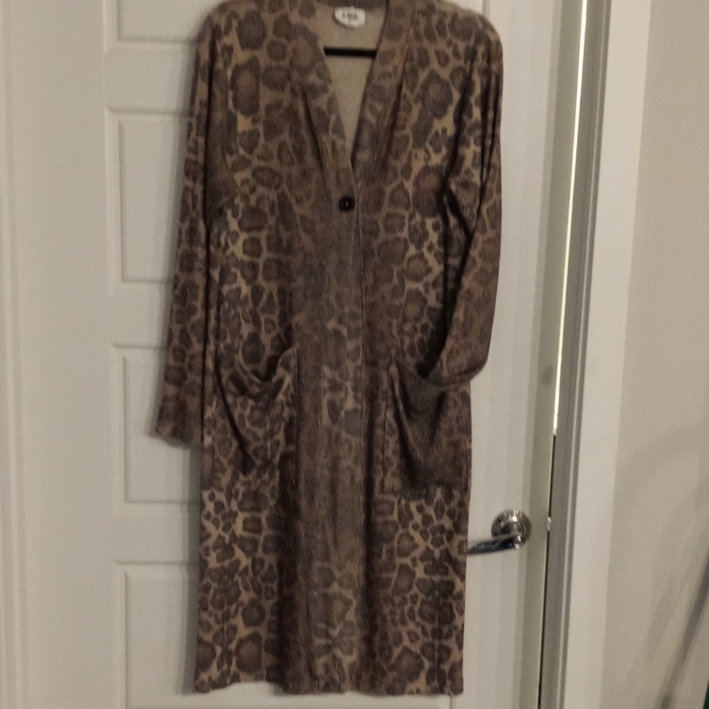LNA animal print multicolor cardigan sweater or wrap. Size s?